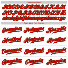 Load image into Gallery viewer, Custom White Red-Black Authentic Baseball Jersey