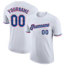 Load image into Gallery viewer, Custom White Royal-Red Performance T-Shirt