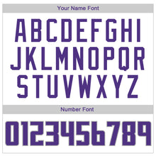 Загрузить изображение в средство просмотра галереи, Custom White Purple-Gray Authentic Throwback Rib-Knit Baseball Jersey Shirt