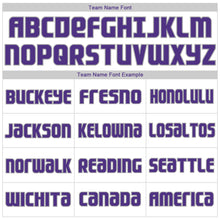 Загрузить изображение в средство просмотра галереи, Custom White Purple-Gray Authentic Throwback Rib-Knit Baseball Jersey Shirt