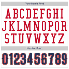 Загрузить изображение в средство просмотра галереи, Custom White Navy-Red Authentic Throwback Rib-Knit Baseball Jersey Shirt