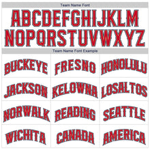 Загрузить изображение в средство просмотра галереи, Custom White Navy-Red Authentic Throwback Rib-Knit Baseball Jersey Shirt