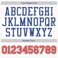 Загрузить изображение в средство просмотра галереи, Custom White Orange-Royal Authentic Throwback Rib-Knit Baseball Jersey Shirt