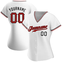 Загрузить изображение в средство просмотра галереи, Custom White Red-Black Authentic Baseball Jersey