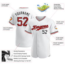 Загрузить изображение в средство просмотра галереи, Custom White Red-Black Authentic Baseball Jersey