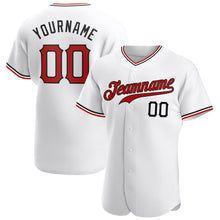 Загрузить изображение в средство просмотра галереи, Custom White Red-Black Authentic Baseball Jersey