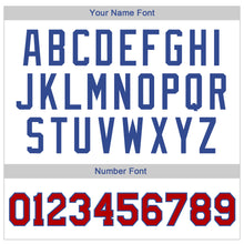 Laden Sie das Bild in den Galerie-Viewer, Custom White Red-Royal Authentic Throwback Basketball Jersey