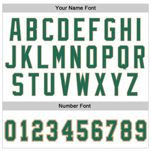 Charger l'image dans la galerie, Custom White Kelly Green-Old Gold Authentic Throwback Basketball Jersey