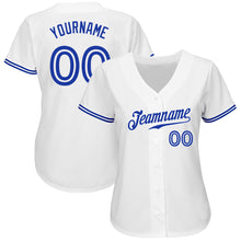 Laden Sie das Bild in den Galerie-Viewer, Custom White Royal Authentic Baseball Jersey