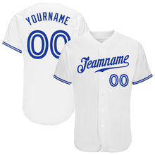 Laden Sie das Bild in den Galerie-Viewer, Custom White Royal Authentic Baseball Jersey