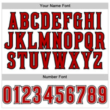 Загрузить изображение в средство просмотра галереи, Custom White Red-Black Authentic Baseball Jersey