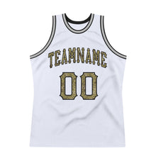 Загрузить изображение в средство просмотра галереи, Custom White Camo-Gray Authentic Throwback Basketball Jersey