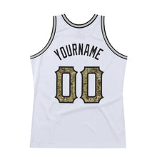 Загрузить изображение в средство просмотра галереи, Custom White Camo-Gray Authentic Throwback Basketball Jersey