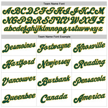 Load image into Gallery viewer, Custom White Hunter Green-Gold Authentic Throwback Basketball Jersey