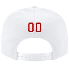 Загрузить изображение в средство просмотра галереи, Custom White Red-Black Stitched Adjustable Snapback Hat