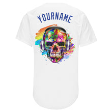 Laden Sie das Bild in den Galerie-Viewer, Custom White Royal-Orange Authentic Skull Fashion Baseball Jersey
