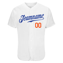 Laden Sie das Bild in den Galerie-Viewer, Custom White Royal-Orange Authentic Skull Fashion Baseball Jersey