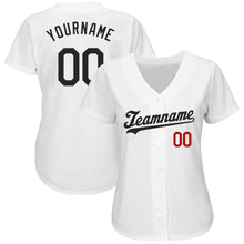 Laden Sie das Bild in den Galerie-Viewer, Custom White Black-Red Authentic Baseball Jersey