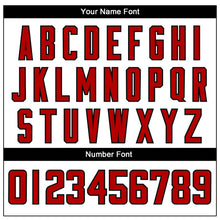 Laden Sie das Bild in den Galerie-Viewer, Custom White Red-Black Mesh Authentic Throwback Football Jersey