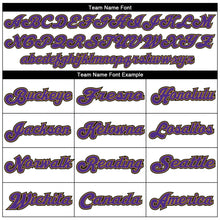 Charger l'image dans la galerie, Custom White Purple-Old Gold Mesh Authentic Throwback Football Jersey