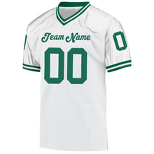 Загрузить изображение в средство просмотра галереи, Custom White Kelly Green Mesh Authentic Throwback Football Jersey