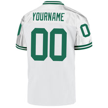 Загрузить изображение в средство просмотра галереи, Custom White Kelly Green Mesh Authentic Throwback Football Jersey