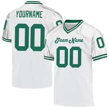 Загрузить изображение в средство просмотра галереи, Custom White Kelly Green Mesh Authentic Throwback Football Jersey
