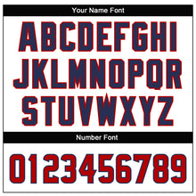 Laden Sie das Bild in den Galerie-Viewer, Custom White Red-Navy Mesh Authentic Throwback Football Jersey