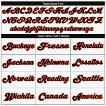 Load image into Gallery viewer, Custom White Black-Orange Mesh Authentic Throwback Football Jersey