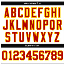 Laden Sie das Bild in den Galerie-Viewer, Custom White Red-Gold Mesh Authentic Throwback Football Jersey