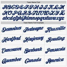 Laden Sie das Bild in den Galerie-Viewer, Custom White Navy-Powder Blue Authentic Baseball Jersey