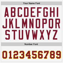 Laden Sie das Bild in den Galerie-Viewer, Custom White Crimson-Gold Authentic Baseball Jersey