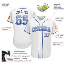 Laden Sie das Bild in den Galerie-Viewer, Custom White Royal Authentic Drift Fashion Baseball Jersey