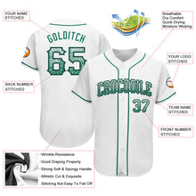 Laden Sie das Bild in den Galerie-Viewer, Custom White Kelly Green-Black Authentic Drift Fashion Baseball Jersey