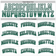 Laden Sie das Bild in den Galerie-Viewer, Custom White Kelly Green-Black Authentic Drift Fashion Baseball Jersey