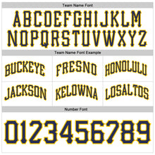 Charger l'image dans la galerie, Custom White Navy-Gold Authentic Throwback Basketball Shorts