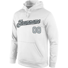 Загрузить изображение в средство просмотра галереи, Custom Stitched White Silver-Black Sports Pullover Sweatshirt Hoodie