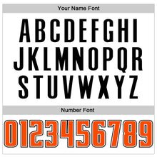 Load image into Gallery viewer, Custom White Orange Pinstripe Orange-Black Authentic Basketball Jersey