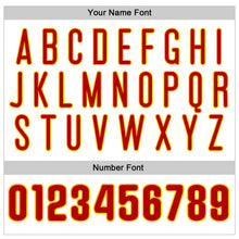 Загрузить изображение в средство просмотра галереи, Custom White Red Pinstripe Red-Gold Authentic Basketball Jersey