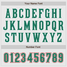 Laden Sie das Bild in den Galerie-Viewer, Custom White Kelly Green-Red Authentic Mexico Two Tone Baseball Jersey