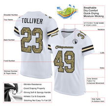 Laden Sie das Bild in den Galerie-Viewer, Custom White Camo-Black Mesh Authentic Football Jersey