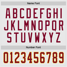 Load image into Gallery viewer, Custom White Maroon-Gold Hockey Jersey