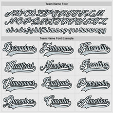 Load image into Gallery viewer, Custom White Silver-Black Hockey Jersey