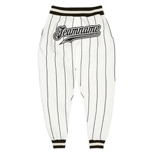 Загрузить изображение в средство просмотра галереи, Custom White Black Pinstripe Black-White Sports Pants