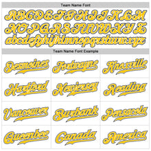 Загрузить изображение в средство просмотра галереи, Custom White Black Pinstripe Gold-Black Sports Pants