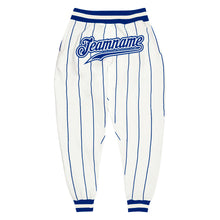 Загрузить изображение в средство просмотра галереи, Custom White Royal Pinstripe Royal-White Sports Pants