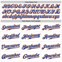 Загрузить изображение в средство просмотра галереи, Custom White Royal Pinstripe Royal-Orange Sports Pants
