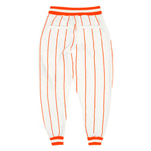 Load image into Gallery viewer, Custom White Orange Pinstripe Orange-White Sports Pants
