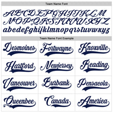 Charger l'image dans la galerie, Custom White Navy Pinstripe Navy Authentic Baseball Jersey