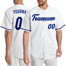 Laden Sie das Bild in den Galerie-Viewer, Custom White Royal Authentic Baseball Jersey